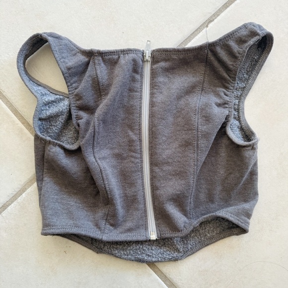 Frankie Collective - Champion Rework Sweatshirt Bustier Top - Picture 4 of 5